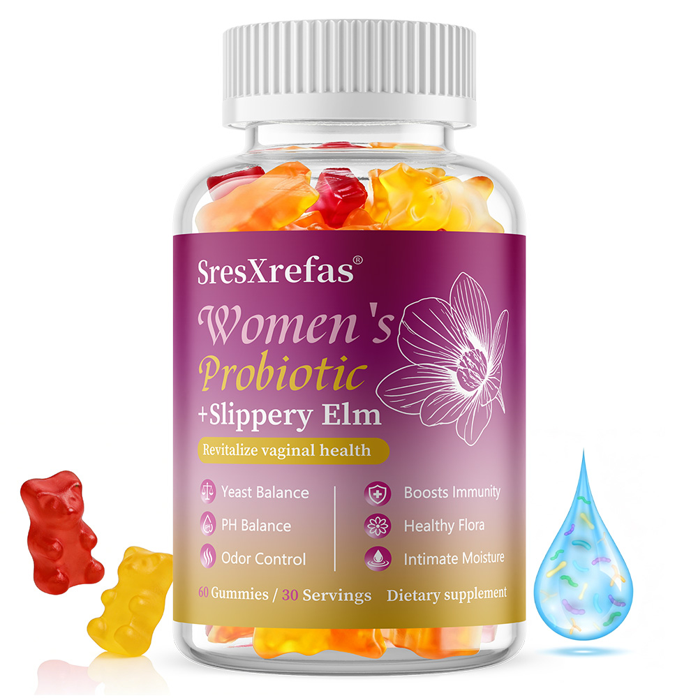 Probiotics Women Health - โปรไบโอติกส์แบบกัมมี่ผสมสลิปเปอร์เอล์มสำหรับผู้หญิง ช่วยปรับสมดุลค่า pH สุขภาพลำไส้และระบบภูมิคุ้มกัน บรรจุ 60
