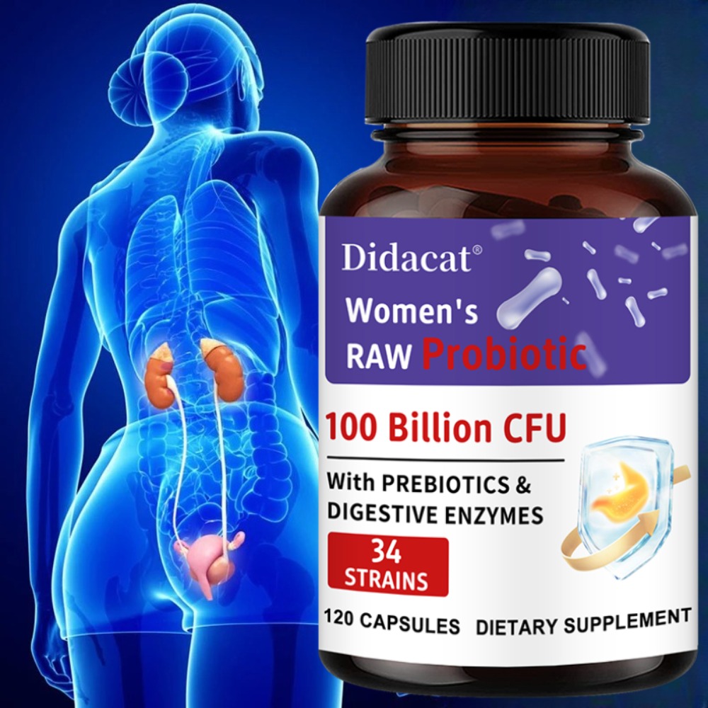 Probiotics Women Health - โปรไบโอติกสำหรับผู้หญิง 100 พันล้าน CFU แคปซูลเสริมสุขภาพทางเดินอาหารและภูมิคุ้มกัน