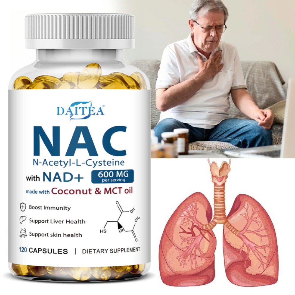 Mct Oil Coconut - อาหารเสริม NAC แคปซูล N-อะเซทิลซิสเทอีน ผสมน้ำมันมะพร้าวและน้ำมัน MCT