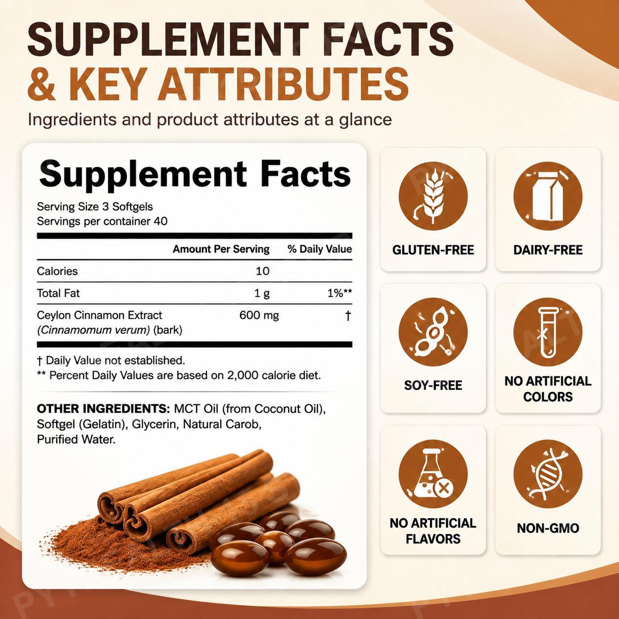 ซีลอนซินนามอนผสมน้ำมันมะพร้าว  - Mct Oil Coconut บทวิจารณ์และราคา